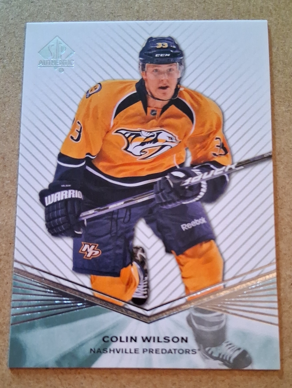 Nashville Predators Colin Wilson Hockey Card - Yellow/Blue